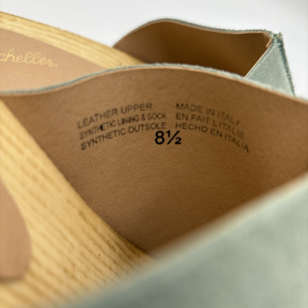 SEYCHELLES Scene Block Heel Sandal Women's Size 8.5 Sage Suede Platform NWOB - Picture 4 of 10